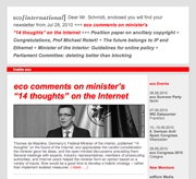 Newsletter eco international im neuen Gewand